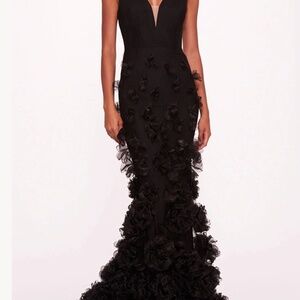 Marchesa Notte TULLE ROSETTE GOWN